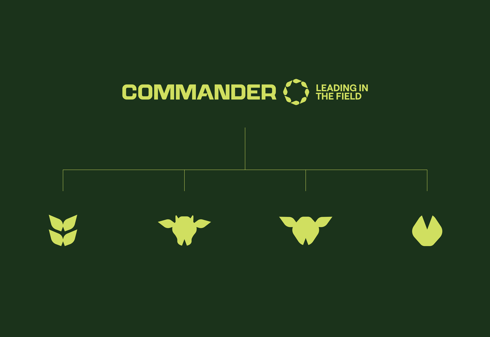 Commander brand identity design and logo designs