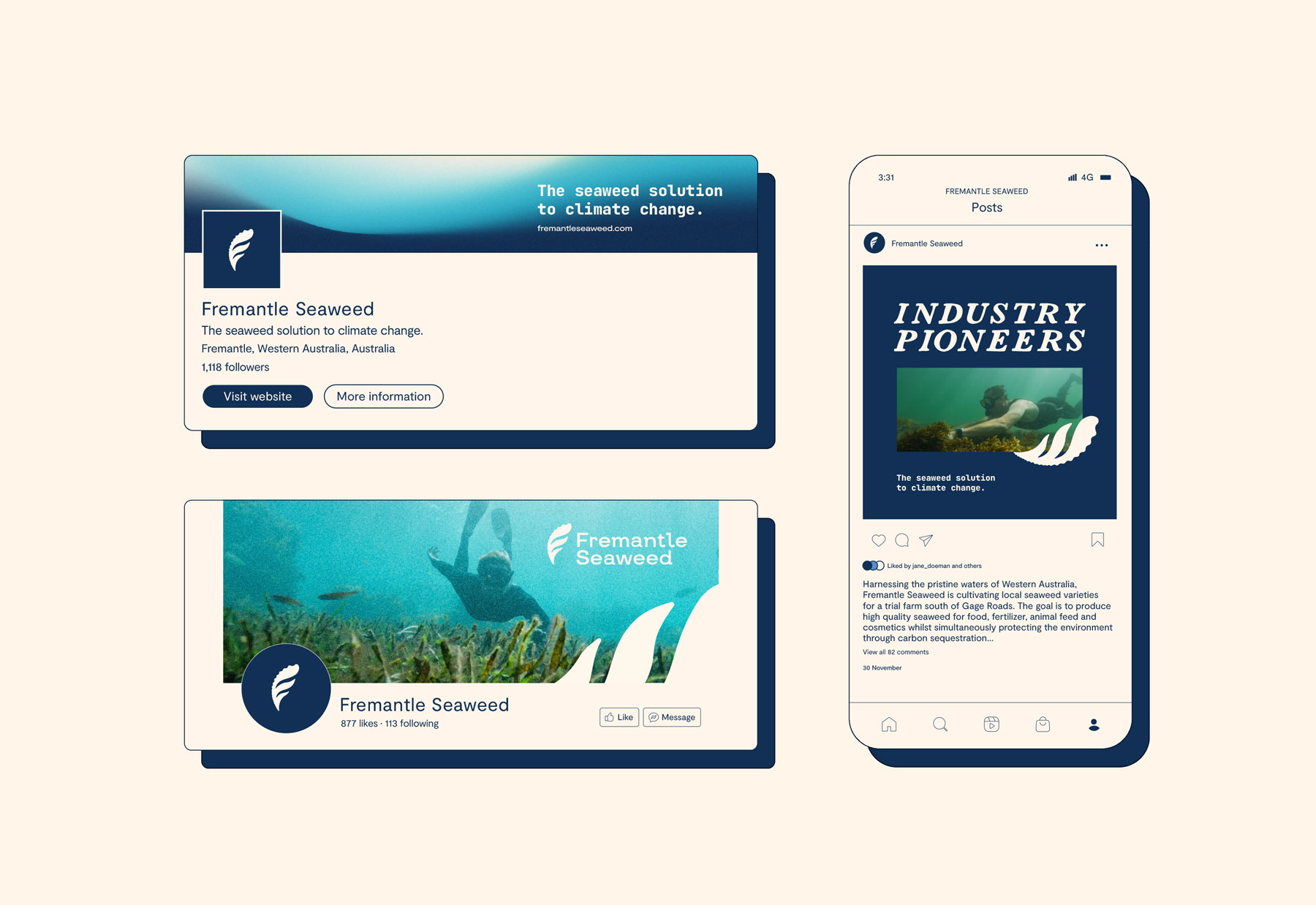 Fremantle Seaweed brand design social media