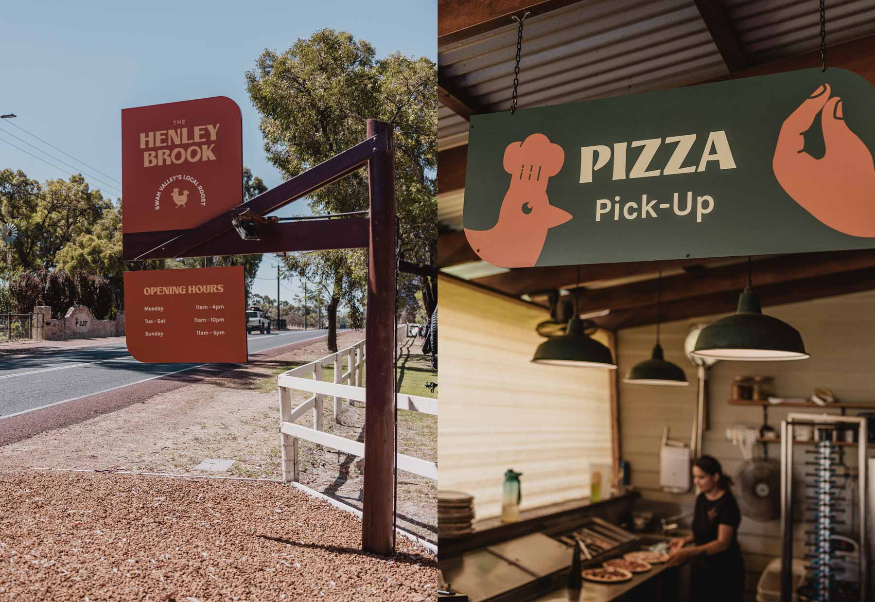 The Henley Brook signage brand application