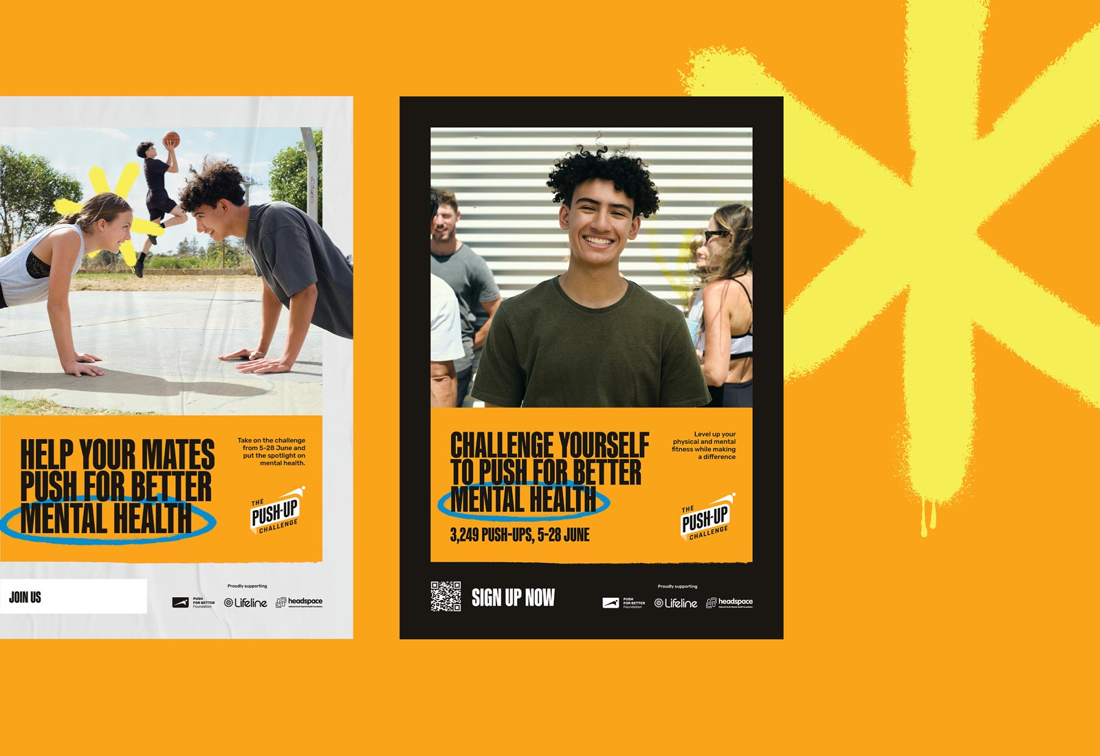 The Push-Up Challenge branded posters