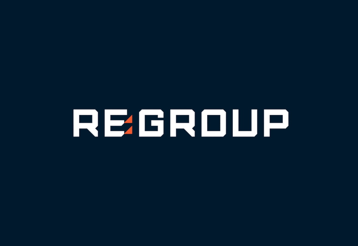 REGROUP animated logo design